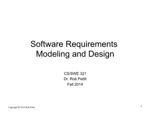 Software Requirements Modeling and Design