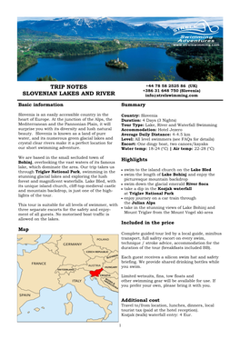 PDF Trip Notes: Lake and River Swimming In