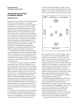 Surround Sound from 2-Channel Stereo