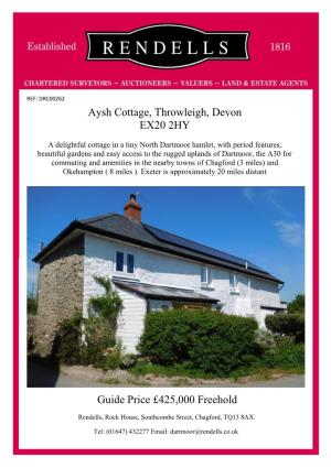 Aysh Cottage, Throwleigh, Devon EX20 2HY Guide Price £425,000