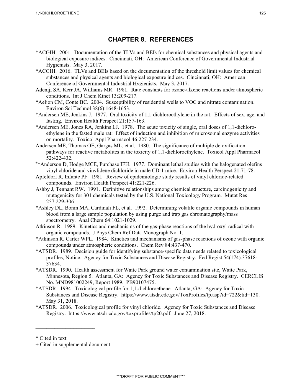 Toxicological Profile for 1,1-Dichloroethene