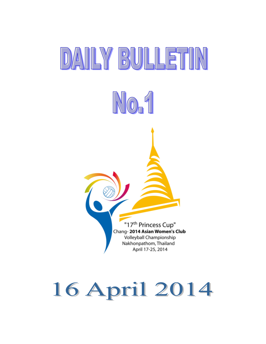 Bulletin#1 – 2014 Asian Women's Club Volleyball Championship