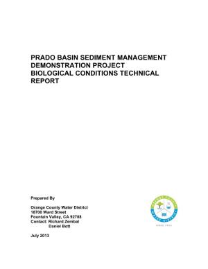Prado Basin Sediment Management Demonstration Project Biological Conditions Technical Report