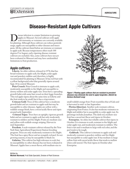 Disease-Resistant Apple Cultivars