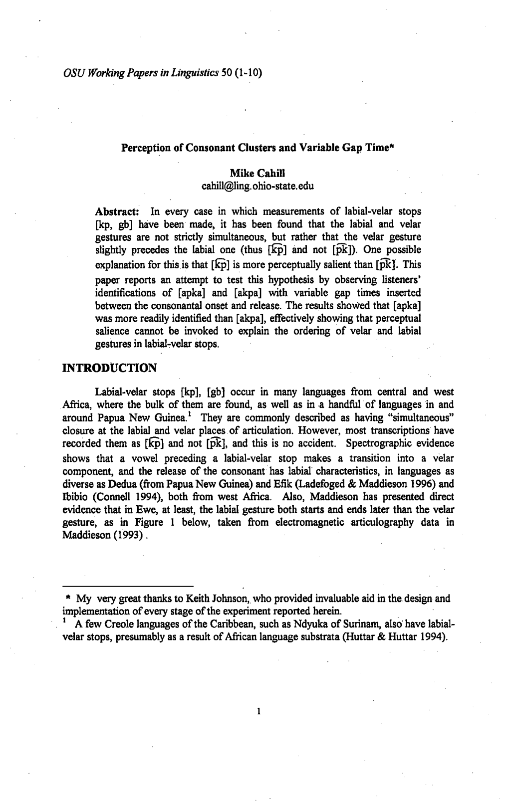 Abstract: in Every Case in Which Measurements of Labial-Velar Stops