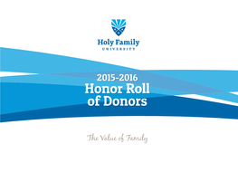 2015-2016 Honor Roll of Donors