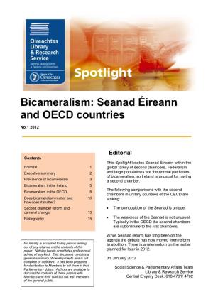 Bicameralism: Seanad Éireann and OECD Countries