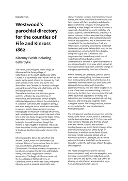 Westwood's Parochial Directory for the Counties of Fife and Kinross 1862