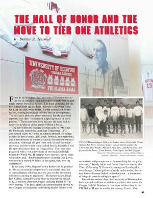 The Hall of Honor and the Move to Tier One Athletics by Debbie Z