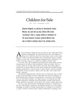 Children for Sale by JOY JORDAN-LAKE