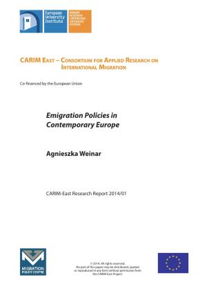 Emigration Policies in Contemporary Europe