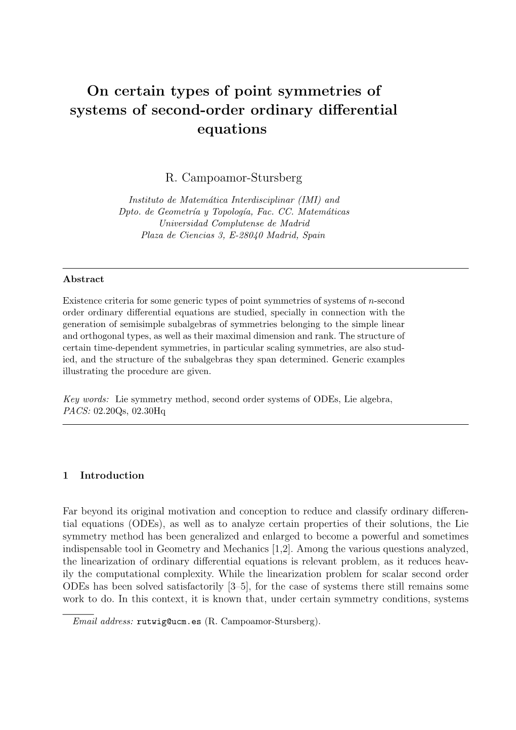On Certain Types of Point Symmetries of Systems of Second-Order Ordinary Diﬀerential Equations
