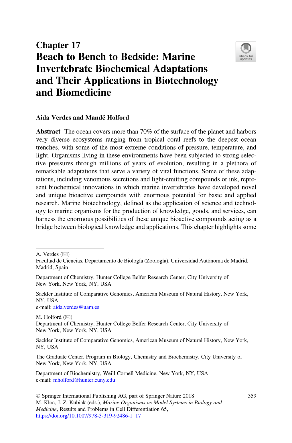 Beach to Bench to Bedside: Marine Invertebrate Biochemical Adaptations and Their Applications in Biotechnology and Biomedicine