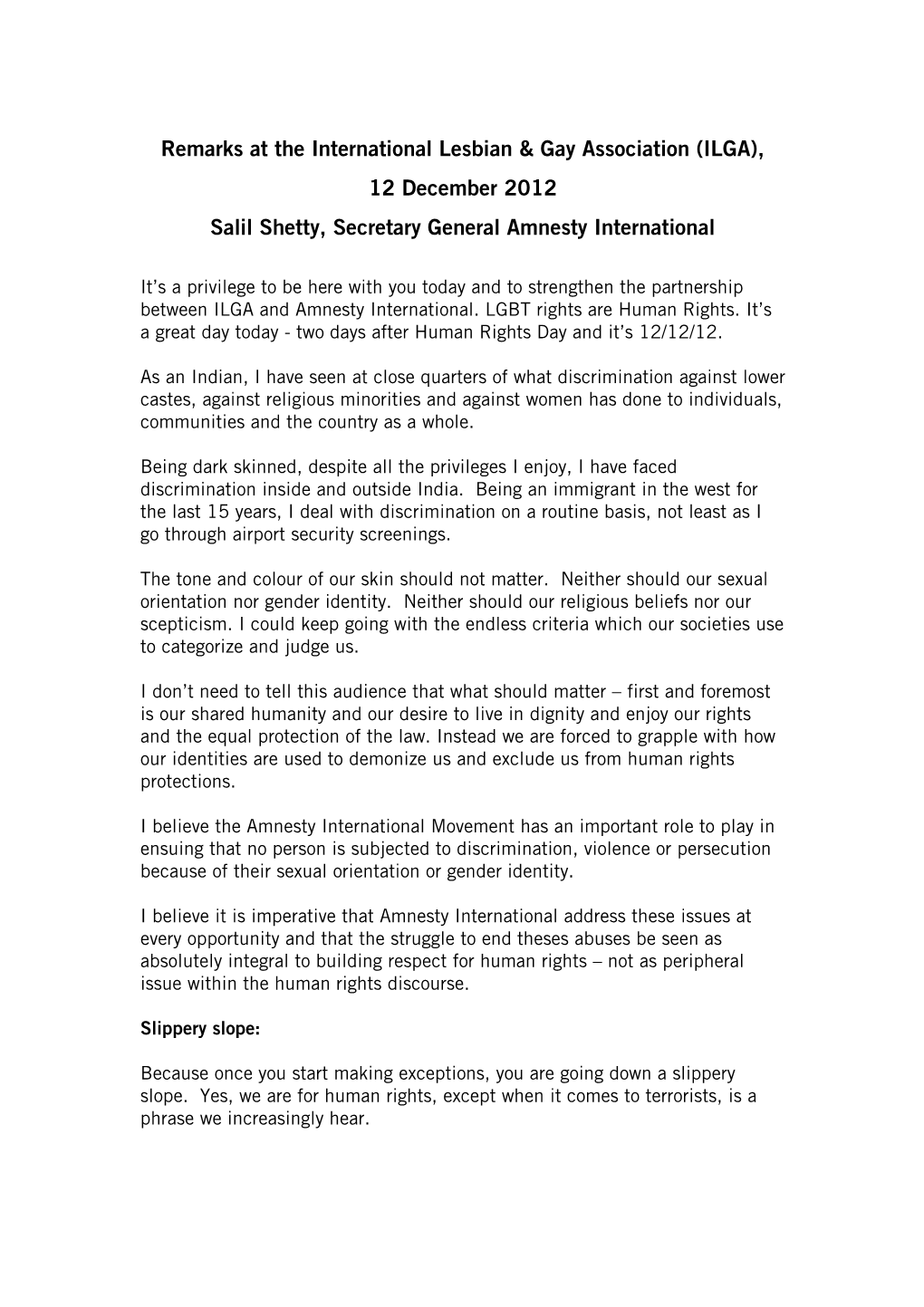 SG Remarks at ILGA 12 December 2012