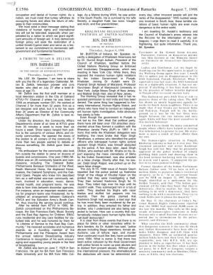 CONGRESSIONAL RECORD— Extensions of Remarks E1596 HON