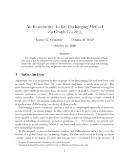 An Introduction to the Discharging Method Via Graph Coloring