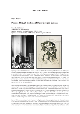 Picasso Through the Lens of David Douglas Duncan