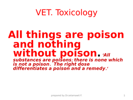 Poisoning Can Be Categorized 1