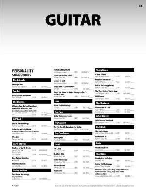 Personality Songbooks Personality Mothership Guitar TAB Anthology Lacuna Coil Authentic Guitar TAB