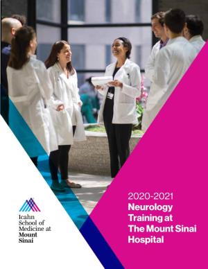 2020-2021 Neurology Training at the Mount Sinai Hospital