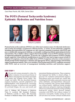 The POTS (Postural Tachycardia Syndrome) Epidemic: Hydration and Nutrition Issues