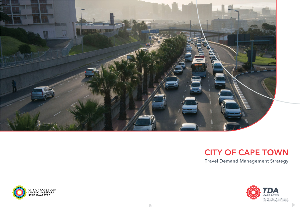 CITY of CAPE TOWN Travel Demand Management Strategy TABLE of CONTENTS