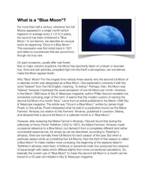 Blue Moon Article