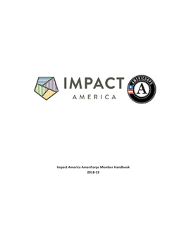 Impact America Americorps Member Handbook 2018-19
