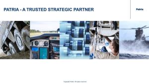 Patria - a Trusted Strategic Partner