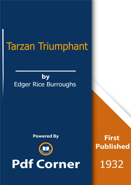 Tarzan Triumphant Pdf by Edgar Rice Burroughs