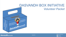 DASVANDH BOX INITIATIVE Volunteer Packet