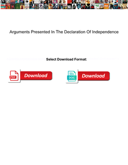 Arguments Presented in the Declaration of Independence