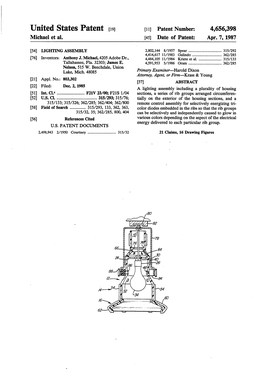 United States Patent (19) 11 Patent Number: 4,656,398 Michael Et Al