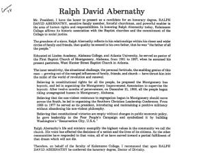 Ralph David Abernathy Mr