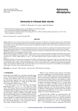 Ammonia in Infrared Dark Clouds