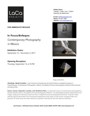 Contemporary Photography in Mexico