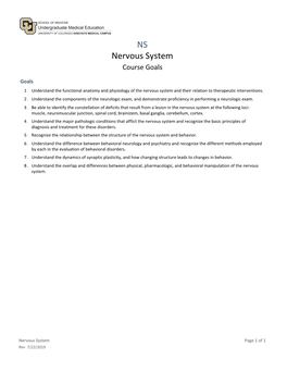 Nervous System NS