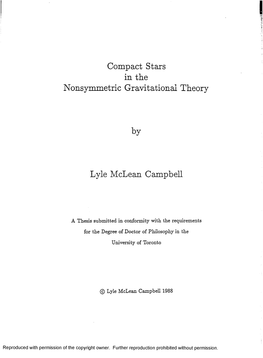Compact Stars in the Nonsymmetric Gravitational Theory by Lyle