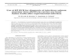 Use of RT-PCR for Diagnosis of Infectious Salmon Anaemia Virus (ISAV) in Carrier Sea Trout Salmo Trutta After Experimental Infection