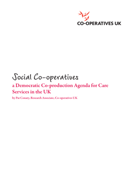 Social Cooperatives