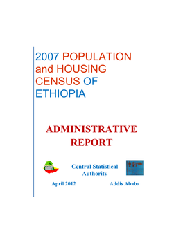 2007 POPULATION and HOUSING CENSUS of ETHIOPIA