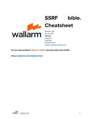 SSRF Bible. Cheatsheet