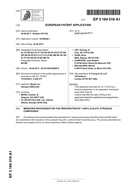 Improved Processes for the Preparation of 1-Aryl-5-Alkyl Pyrazole Compounds