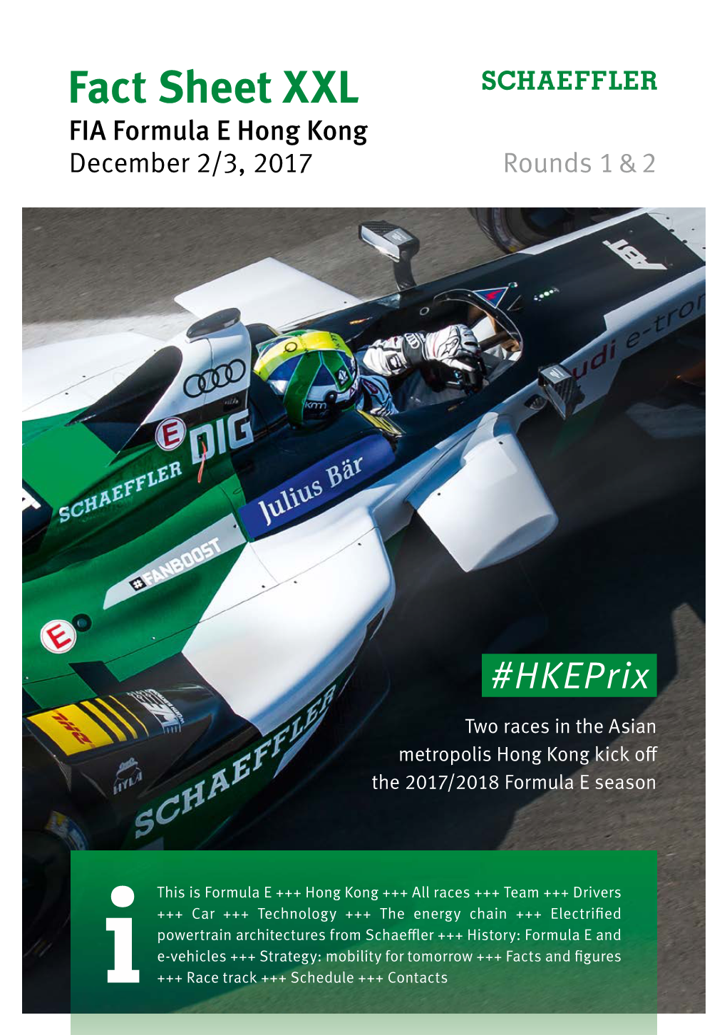 Fact Sheet XXL FIA Formula E Hong Kong Dec. 2/3, 2017