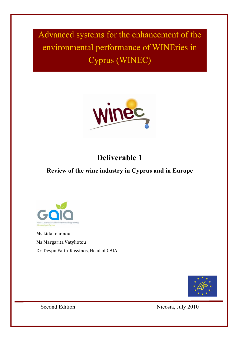 Review of the Wine Industry in Cyprus and Europe