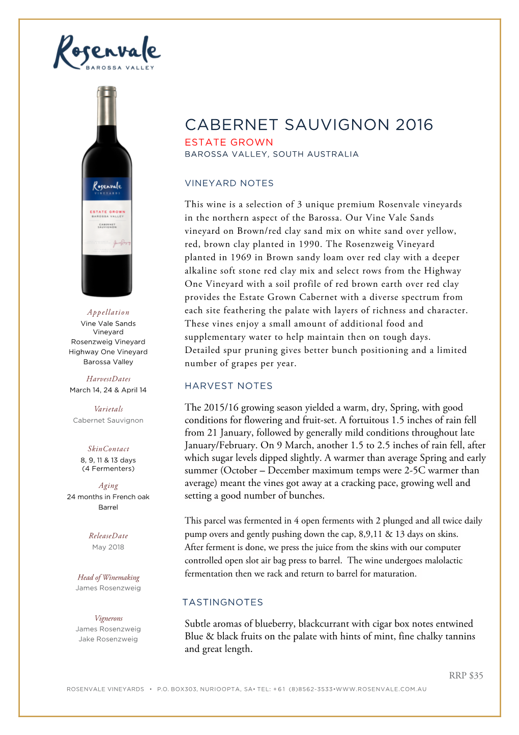 Cabernet Sauvignon 2016