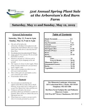 51St Annual Spring Plant Sale at the Arboretum’S Red Barn Farm