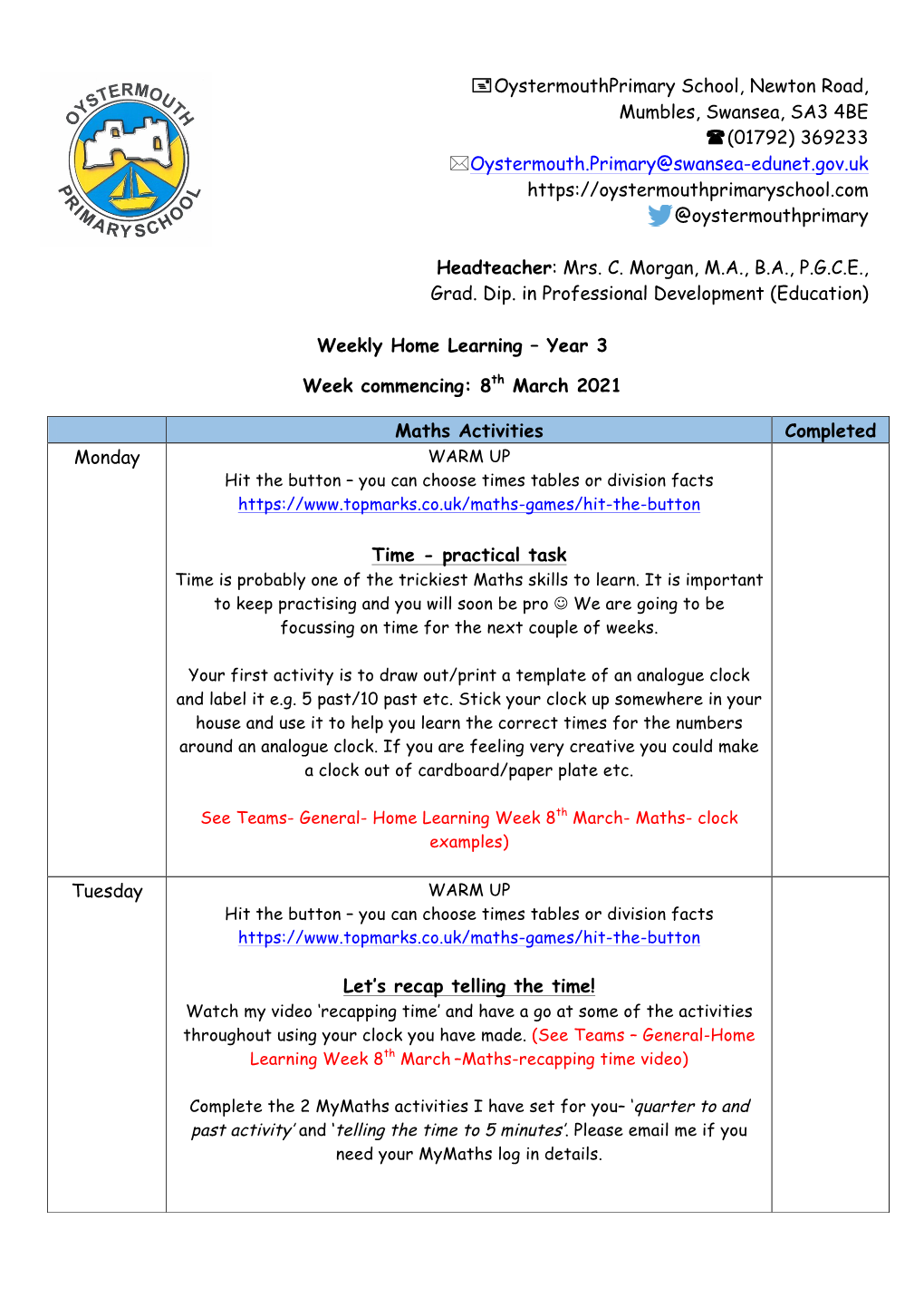 +Oystermouthprimary School, Newton Road, Mumbles, Swansea