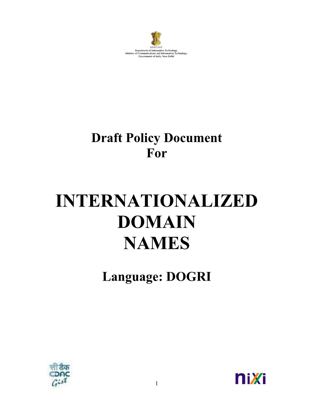 Internationalized Domain Names-Dogri