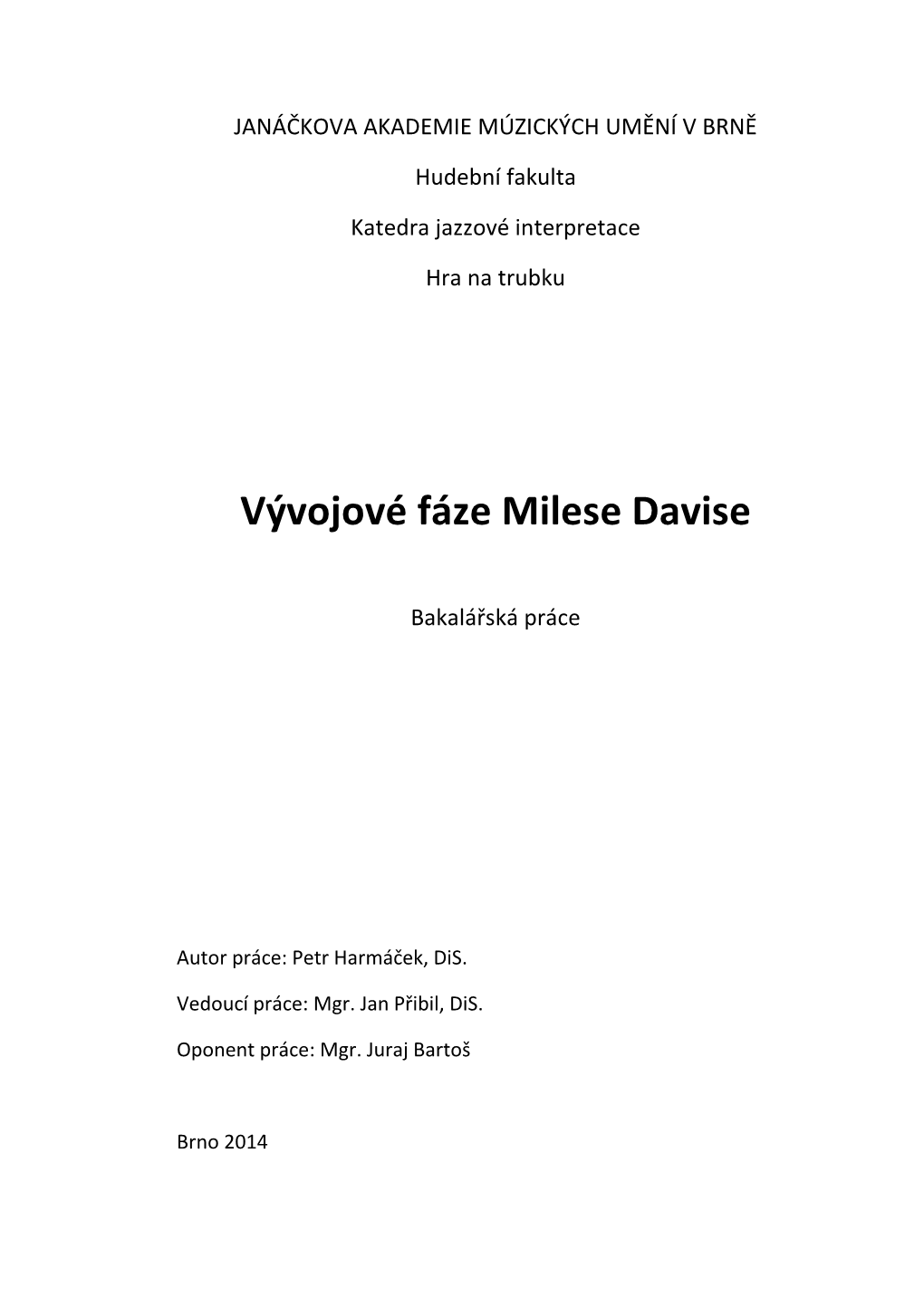 Vývojové Fáze Milese Davise